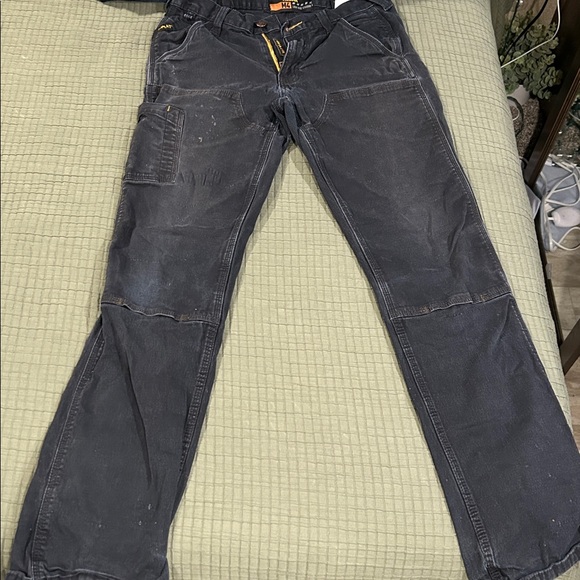 Ariat Rebar M4 Black Work Pants with Yellow Details - Picture 1 of 4